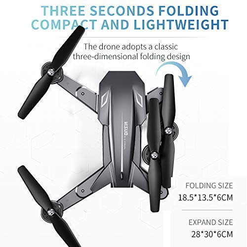 VISUO XS816 4k Drone with Camera Live Video, Teeggi WiFi FPV RC Quadcopter with 4k Camera Foldable Drone for Beginners - Altitude Hold Headless Mode One Key Off/Landing APP Control Long Flight Time from Teeggi