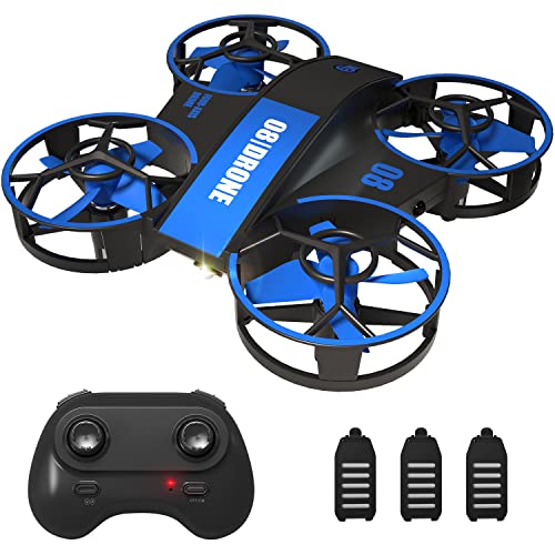 Mini Drone for Kids Beginners, Easy to Remote Control, RC Helicopter Quadcopter with 3 Batteries, Hold Height, 3D Flip, Auto Rotating, Headless Mode, 3 Speeds, Indoor Flying Toy Gift for Boys Girls from ROVPRO