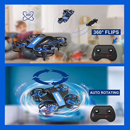 Mini Drone for Kids Beginners, Easy to Remote Control, RC Helicopter Quadcopter with 3 Batteries, Hold Height, 3D Flip, Auto Rotating, Headless Mode, 3 Speeds, Indoor Flying Toy Gift for Boys Girls from ROVPRO