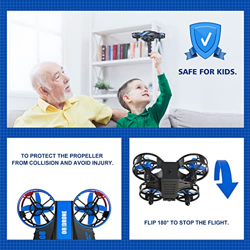 Mini Drone for Kids Beginners, Easy to Remote Control, RC Helicopter Quadcopter with 3 Batteries, Hold Height, 3D Flip, Auto Rotating, Headless Mode, 3 Speeds, Indoor Flying Toy Gift for Boys Girls from ROVPRO