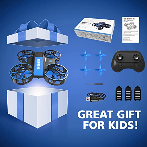 Mini Drone for Kids Beginners, Easy to Remote Control, RC Helicopter Quadcopter with 3 Batteries, Hold Height, 3D Flip, Auto Rotating, Headless Mode, 3 Speeds, Indoor Flying Toy Gift for Boys Girls from ROVPRO