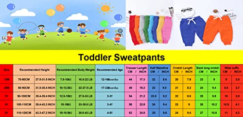 CuteOn Unisex Toddler Jogger Pants Kids Cotton Elastic Waist Winter Baby Sweatpants Pants 1-5Years Grass Green from 
