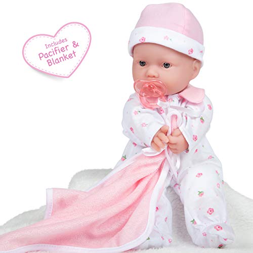 Caucasian 11-inch Small Soft Body Baby Doll | JC Toys - La Baby | Washable |Removable Pink Outfit w/ Hat & Blanket | For Children 12 Months + by JC Toys Group, Inc.