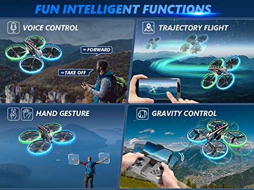 HASAKEE RC Drone for Kids Adults with HD FPV Camera,Cool Toys Gifts for Boys Girls,Hobby RC Quadcopter Skyquad with Cool LED Light,Full Protect Guards and Long Flight Time,Q11 Durable for Beginners from HASAKEE