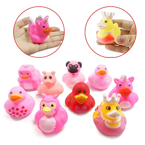 27 PCS Valentine's Day Rubber Ducks,Baby Showers Accessories,Mini Duckies Bath Toys for Kids Valentines Party Favors (Valentine's) from Holydeck