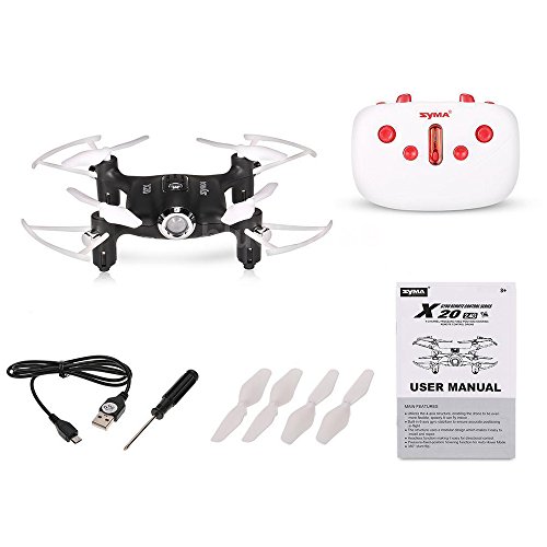 Cheerwing Syma X20 Mini Drone for Kids and Beginners RC Nano Quadcopter with Auto Hovering 3D Flip(Black) by Syma