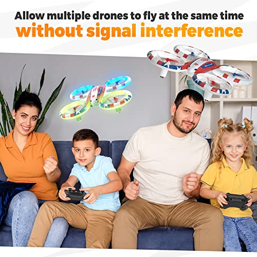 BEZGAR HQ051 Mini Drone for Kids - RC Drone Indoor, LED Remote Control Drone with 3D Flip, Headless Mode and 2 Speed Propeller Full Protect Small Drone for Beginners, Great Gifts for Boys and Girls by BEZGAR