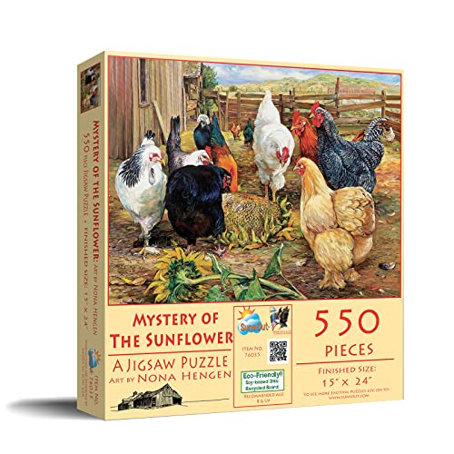 Mystery of The Sunflower 550 pc Jigsaw Puzzle by SunsOut from SUNSOUT INC