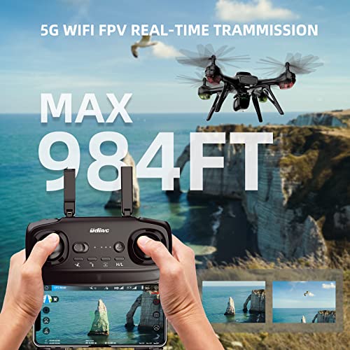 Cheerwing GPS Drone with 4K Camera for Adults, U59 5G FPV Drone Quadcopter with Live Video, Auto Return Home, Follow Me, 2 Batteries by UDIRC