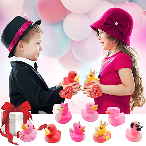 27 PCS Valentine's Day Rubber Ducks,Baby Showers Accessories,Mini Duckies Bath Toys for Kids Valentines Party Favors (Valentine's) from Holydeck
