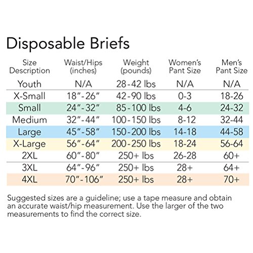 Tranquility ATNâ¢ Adult Disposable Briefs with Refastenable Tabs, All-Through-The-Night Protection, L (45"-58") - 12 ct by Principle Business Enterprises