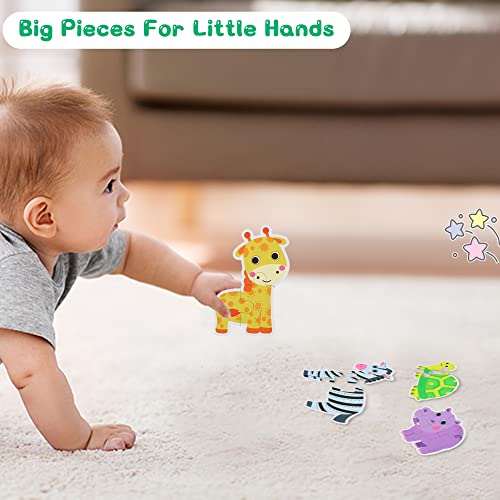 Puzzles for Toddlers Ages 2 3 4 5 Years Old, Safari Animals Floor Jigsaw Puzzles for Beginner, Educational Gifts for Girls Boys Kids by Flyingseeds, 6 Pack by FLYINGSEEDS