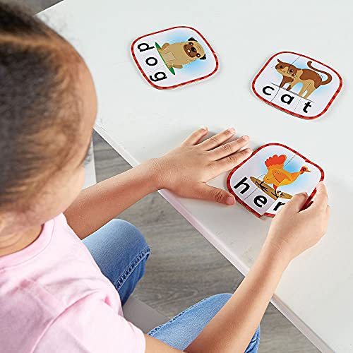 Learning Resources 3-Letter Word Puzzle Cards, Kindergarten Readniness, Self Correcting Puzzles, Ages 3+ from Learning Resources