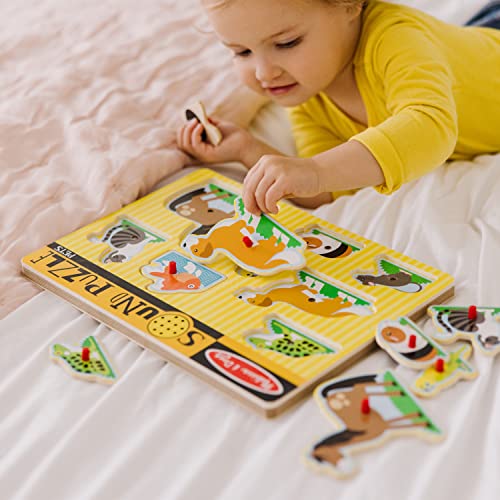 Melissa & Doug Pets Sound Puzzle - Wooden Peg Puzzle With Sound Effects (8 pcs) by Melissa & Doug