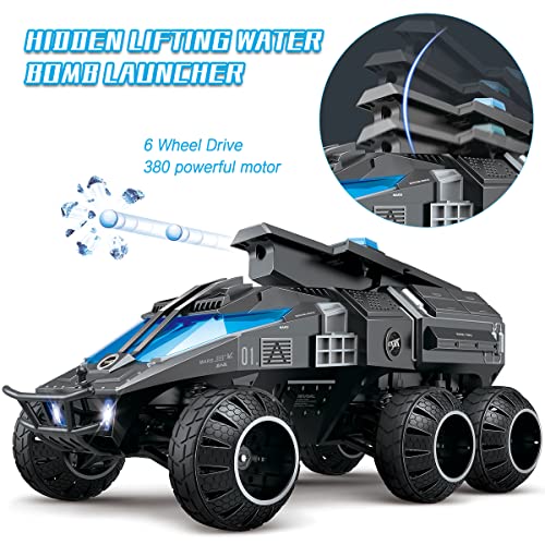 Mostop Remote Control Car, 1500pcs Water Shots 6WD Hobby RC Cars for Kids Boys &Adults, 1/12 Scale Off-Road RC Crawler Car Space Vehicle Toy Gift with Speed & Steering Control Nerf Car from Mostop