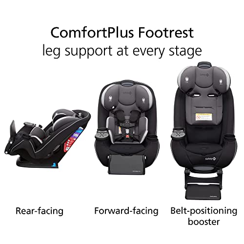 Safety 1st Grow and Go Extend 'n Ride LX Convertible Car Seat, with ComfortPlus Footrest Providing Up to 7 Inches of Additional Leg Room in -Rear-Facing Mode, Mine Shaft by Dorel Juvenile Group