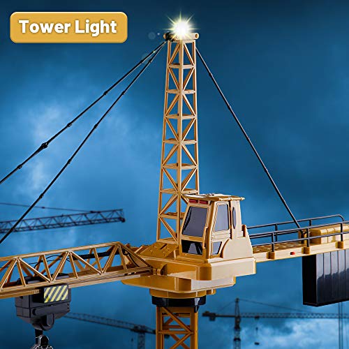 Mini Tudou RC Crane Toy,50.4 inch Tall 2.4GHz Remote Control Robotic Excavator,Educational Construction Vehicles Toy for Ages 6,7,8,9 Boys or Girls by Penpo