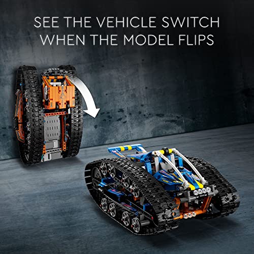 LEGO Technic App-Controlled Transformation Vehicle 42140, Remote Control Car Toy, 2in1 Set, Off Road RC Flip Toys, Presents for Kids, Boys & Girls by LEGO