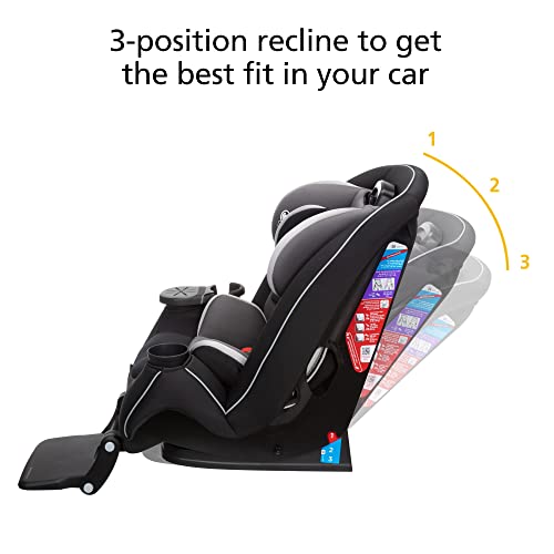 Safety 1st Grow and Go Extend 'n Ride LX Convertible Car Seat, with ComfortPlus Footrest Providing Up to 7 Inches of Additional Leg Room in -Rear-Facing Mode, Mine Shaft by Dorel Juvenile Group