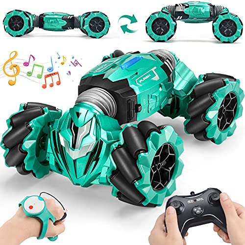 RC Stunt Car Toy Remote Control Car with 2 Sided 360 Rotation Gesture Sensor Toy Car 4WD Transform Off Road Vehicle for Boy Kids Girl Birthday from NQD