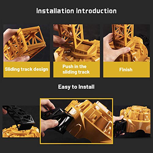 Mini Tudou RC Crane Toy,50.4 inch Tall 2.4GHz Remote Control Robotic Excavator,Educational Construction Vehicles Toy for Ages 6,7,8,9 Boys or Girls by Penpo