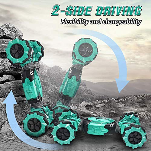 RC Stunt Car Toy Remote Control Car with 2 Sided 360 Rotation Gesture Sensor Toy Car 4WD Transform Off Road Vehicle for Boy Kids Girl Birthday from NQD