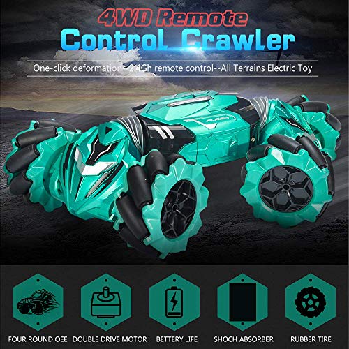 RC Stunt Car Toy Remote Control Car with 2 Sided 360 Rotation Gesture Sensor Toy Car 4WD Transform Off Road Vehicle for Boy Kids Girl Birthday from NQD