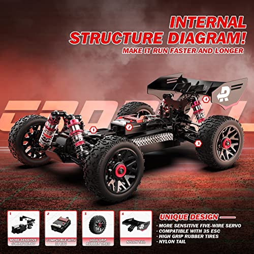 CROBOLL 1:14 Fast RC Cars for Adults 70+KMH Hobby RC Truck, 4WD Remote Control Car Off-Road Racing Buggy, Electric Vehicle Toy for Adults Kids with Oil-Filled Shock Absorbers from CROBOLL