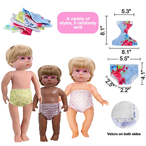 22 Pcs Girl Doll Clothes and Accessories For Alive Baby Doll Baby Bitty American Doll Girl Fits 13 14 15 16 Inch Girl Dolls - Include 12 Dress 5 Underwear 5 Doll Unicorn Hairpin for Girls Xmas Gift by lausomile