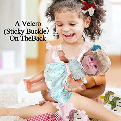 22 Pcs Girl Doll Clothes and Accessories For Alive Baby Doll Baby Bitty American Doll Girl Fits 13 14 15 16 Inch Girl Dolls - Include 12 Dress 5 Underwear 5 Doll Unicorn Hairpin for Girls Xmas Gift by lausomile