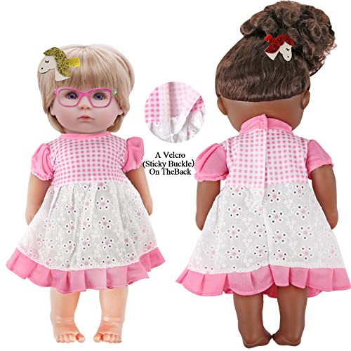 22 Pcs Girl Doll Clothes and Accessories For Alive Baby Doll Baby Bitty American Doll Girl Fits 13 14 15 16 Inch Girl Dolls - Include 12 Dress 5 Underwear 5 Doll Unicorn Hairpin for Girls Xmas Gift by lausomile