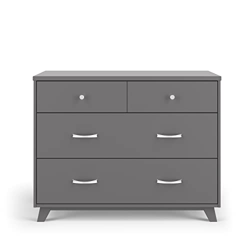 Child Craft SOHO 3 Drawer Mid-Century Modern Dresser with Changing Topper, Anti-Tip Kit, Extra-Large Storage for Baby Nursery, Kidâs Room (Cool Gray) from Child Craft
