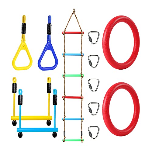 Gentle Booms Sports Ninja Warrior Obstacle Course for Kids Outside Toys Ninja Warrior line Accessories - for Backyard Tree Training Equipment Set Outdoor Play Gym from Gentle Booms Sports