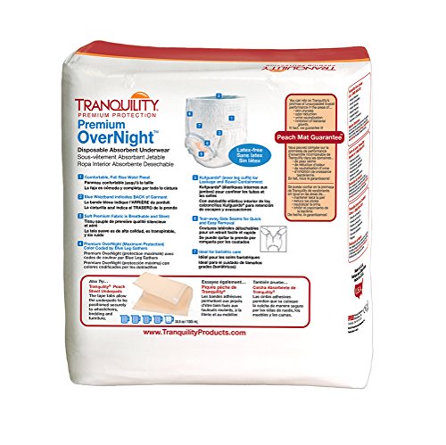 Tranquility Premium Overnight Disposable Absorbent Underwear (DAU) - XXL - 48 ct by Principle Business Enterprises/Incontinence
