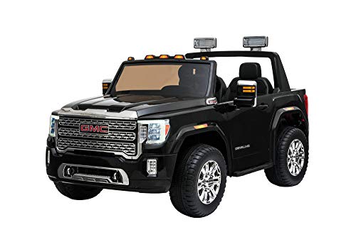 DAKOTT GMC Sierra Denali HD Two Seater 12 Volt Ride-On Truck w/ 2.4G Remote Control, LED Lights, Horn, Music, MP3/USB, Storage Box, Spring Suspension, Electric Vehicle for Kids . by Dakott