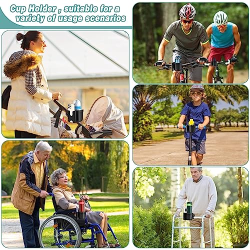 Guiseapue Stroller Cup Holder with Phone Holder, Universal Bottle Holder for Wheelchair, Walker, Bike, Scooter, Stroller Accessories for Uppababy, Nuna, Bugaboo, Doona, Gifts for Women, Mom, Men from Guiseapue