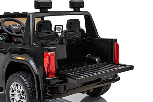 DAKOTT GMC Sierra Denali HD Two Seater 12 Volt Ride-On Truck w/ 2.4G Remote Control, LED Lights, Horn, Music, MP3/USB, Storage Box, Spring Suspension, Electric Vehicle for Kids . by Dakott