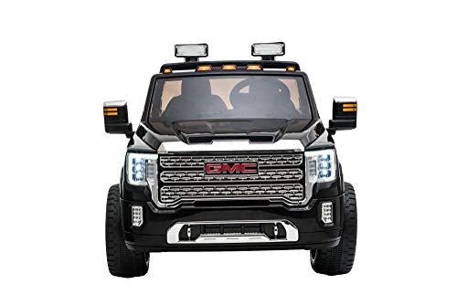 DAKOTT GMC Sierra Denali HD Two Seater 12 Volt Ride-On Truck w/ 2.4G Remote Control, LED Lights, Horn, Music, MP3/USB, Storage Box, Spring Suspension, Electric Vehicle for Kids . by Dakott