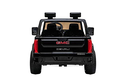 DAKOTT GMC Sierra Denali HD Two Seater 12 Volt Ride-On Truck w/ 2.4G Remote Control, LED Lights, Horn, Music, MP3/USB, Storage Box, Spring Suspension, Electric Vehicle for Kids . by Dakott