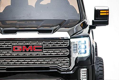 DAKOTT GMC Sierra Denali HD Two Seater 12 Volt Ride-On Truck w/ 2.4G Remote Control, LED Lights, Horn, Music, MP3/USB, Storage Box, Spring Suspension, Electric Vehicle for Kids . by Dakott