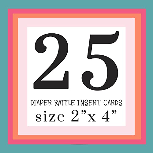 Lumberjack Diaper Raffle Insert Cards (Pack of 25) Boys Baby Shower Games - Invitation Insert for Drawings - Rustic Little Woodsy Bear Designs Red and Black Printed Supplies (2 x 4 Size) Paper Clever Party from Paper Clever Party