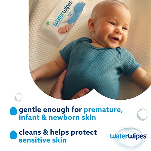 WaterWipes Original Baby Wipes, 99.9% Water, Unscented & Hypoallergenic for Sensitive Newborn Skin, 12 Packs (720 Count) by Irish Breeze