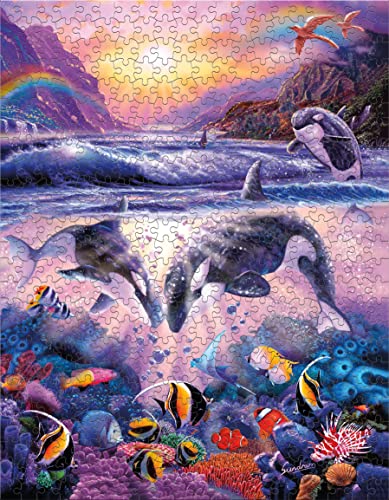 Ceaco - 8 in 1 Multipack - Seaside - (2) Round 300 Piece, (4) 500 Piece, (1) 750 Piece (1) 1000 Piece Jigsaw Puzzles from Ceaco