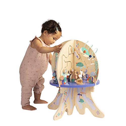 Manhattan Toy Deep Sea Adventure Wooden Toddler Activity Center with Clacking Clams, Spinning Gears, Gliders and Bead Runs from Manhattan Toy