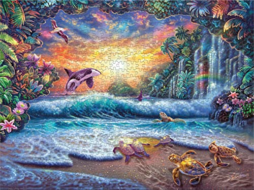 Ceaco - 8 in 1 Multipack - Seaside - (2) Round 300 Piece, (4) 500 Piece, (1) 750 Piece (1) 1000 Piece Jigsaw Puzzles from Ceaco