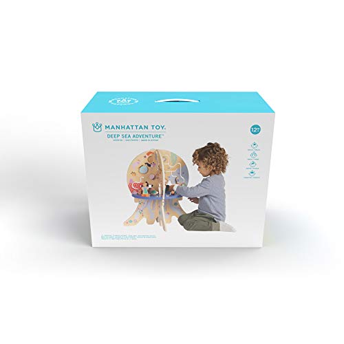 Manhattan Toy Deep Sea Adventure Wooden Toddler Activity Center with Clacking Clams, Spinning Gears, Gliders and Bead Runs from Manhattan Toy