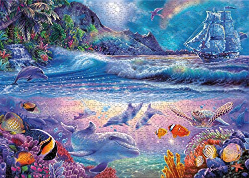 Ceaco - 8 in 1 Multipack - Seaside - (2) Round 300 Piece, (4) 500 Piece, (1) 750 Piece (1) 1000 Piece Jigsaw Puzzles from Ceaco