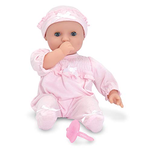 Melissa & Doug Mine to Love Jenna 12" Soft Body Baby Doll With Romper, Hat by Melissa & Doug