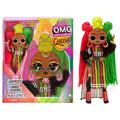 LOL Surprise OMG Queens Sways Fashion Doll with 20 Surprises Including Outfit and Accessories for Fashion Toy Girls Ages 3 and up, 10-inch from MGA ENTERTAINMENT