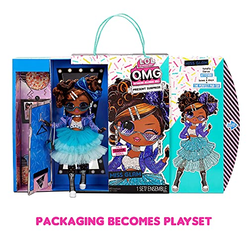 LOL Surprise OMG Present Surprise Fashion Doll Miss Glam with 20 Surprises, 5 Fashion Looks, and Fun Accessories for Birthday Inspired Doll by MGA Entertainment